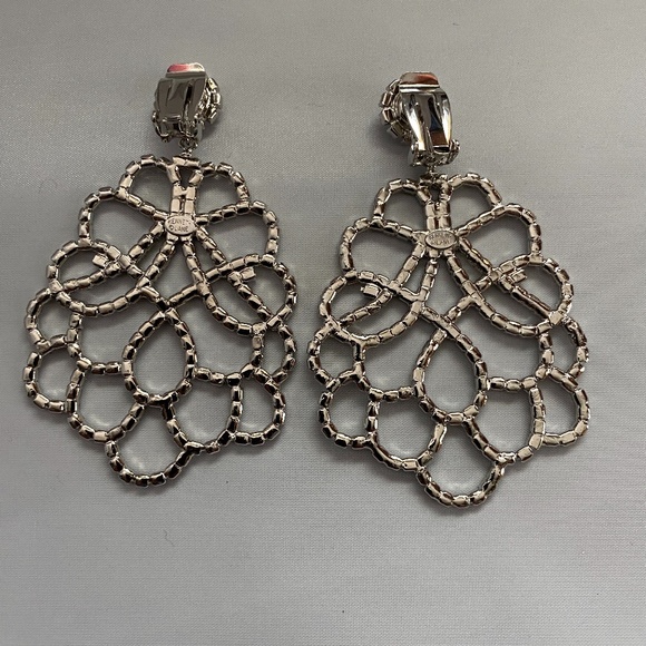 Kenneth Lane Rhinestone Chandelier Earrings - Picture 2 of 7